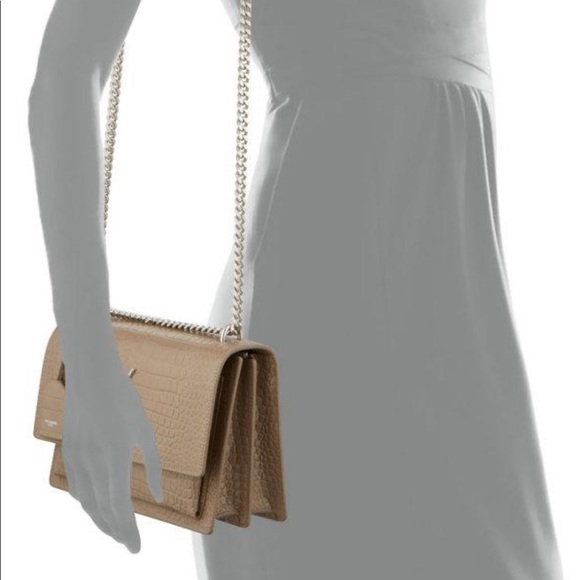 Saint Laurent Sunset Medium Croco Bag - Picture 9 of 15